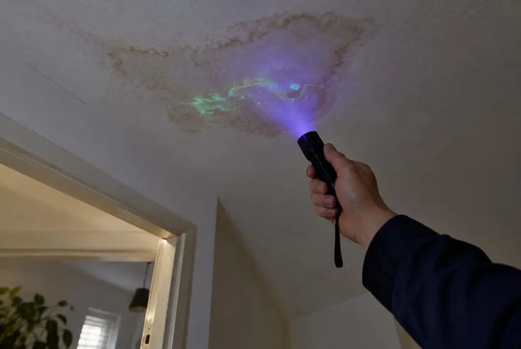 Lekdetectie Capelle aan den IJssel – kleurstof controleren op het plafond met uv-licht